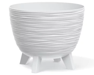 Doniczka na nóżkach 24 cm biała Prosperplast Furu