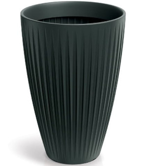 Donica wysoka antracyt 40 cm Ethick Latia Round High