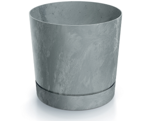 Doniczka z podstawką 14,5 l szara Tubo Beton Effect