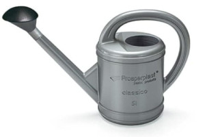 Konewka ogrodowa 5 litrów szara srebrna Classico