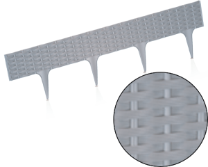 Płotek ogrodowy rattan szary 3,9 mb Garden Border