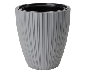 Donica z wkładem szara 38,5 cm Mika