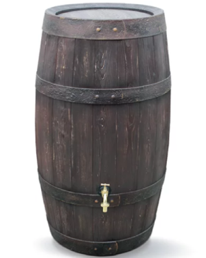 Beczka na deszczówkę 250 l brąz Barrique