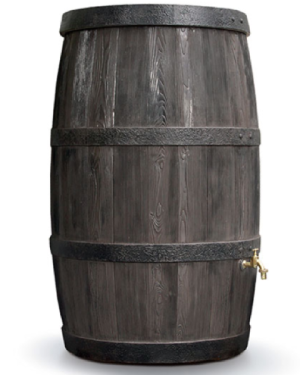 Beczka na deszczówkę 500 l brąz Burgund