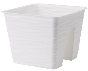 Doniczka balkonowa 27 cm biała Form-Plastic Sahara Railing