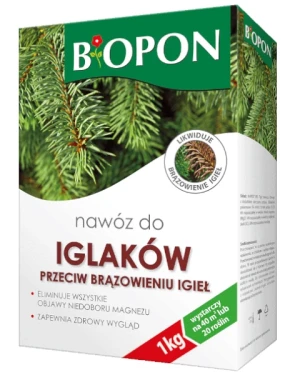 Nawóz do iglaków przeciw brązowieniu igieł 1 kg Bopon