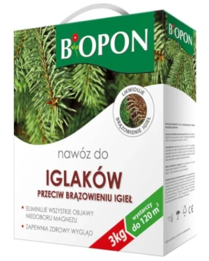 Nawóz do iglaków przeciw brązowieniu igieł 3 kg BOPON
