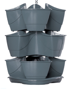 Doniczka na zioła kaskadowa wisząca grafit Coubi Family