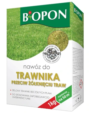 Nawóz do trawnika przeciw żółknięciu traw 1 kg BOPON