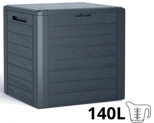 Skrzynia ogrodowa antracyt 140 litrów Woodebox