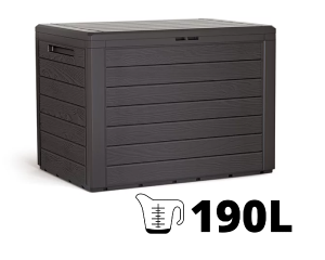 Skrzynia ogrodowa brązowa 190 litrów Woodebox
