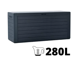 Skrzynia ogrodowa antracyt 280 litrów Woodebox