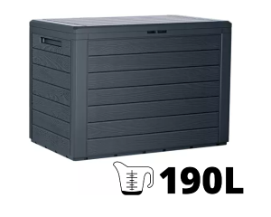 Skrzynia ogrodowa antracyt 190 litrów Woodebox