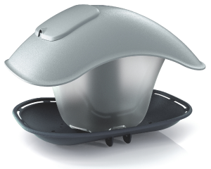 Karmnik dla ptaków na balkon okno taras szary Birdyfeed Square