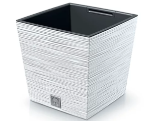 Doniczka kwadratowa biała 24 cm Furu Square Prosperplast