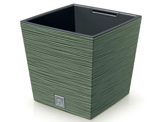 Doniczka kwadratowa 24cm zielona 10L Furu Square Prosperplast
