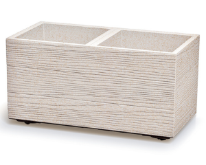Prostokątna donica biała 58 cm Madera Case ECO Wood