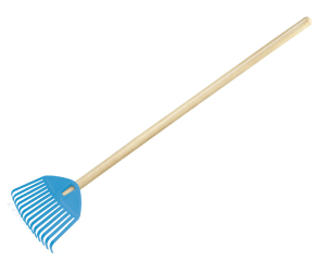 Dziecięce grabie do piaskownicy liści niebieskie Focus Baby