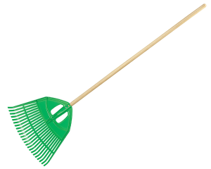 Zielone grabie do liści szerokie wachlarzowe ogrodowe Expert