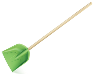 Duża łopatka dla dzieci do piasku zielona Load Baby