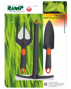 Zestaw narzędzi ogrodowych - łopatka, motyczko - grabki, widełki