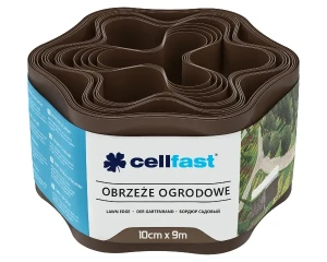 Obrzeże trawnikowe brązowe 10 cm x 9 m Cellfast
