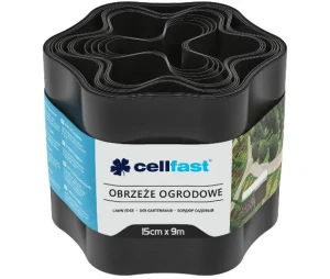 Obrzeże ogrodowe faliste czarne 15 cm x 9 m Cellfast