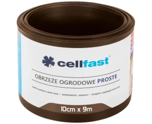 Obrzeże ogrodowe proste brązowe 10 cm x 9 m Cellfast