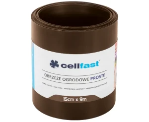 Obrzeże ogrodowe proste brązowe 15 cm x 9 m Cellfast