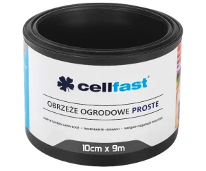 Obrzeże ogrodowe proste czarne 10 cm x 9 m Cellfast