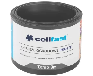 Obrzeże ogrodowe proste grafitowe 10 cm x 9 m Cellfast