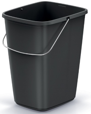 Kosz na śmieci 9 litrów czarny z rączką Compacta Q Basic