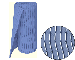 Mata higieniczna 58 cm rolka 16 mb Wave Dark Blue