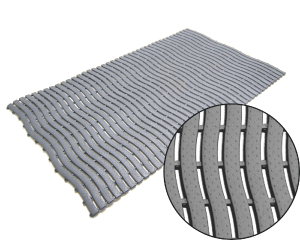 Mata basenowa higieniczna 58 cm x 1mb Wave Graphite