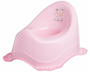 Nocnik grający z gumkami antypoślizgowymi różowy zebra