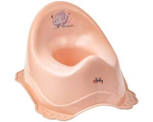 Nocnik z gumkami antypoślizgowymi słonik różowy