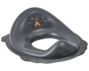 Nakładka na toaletę z gumkami antypoślizgowymi antracytowa konik