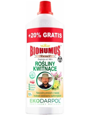 Biohumus Extra do roślin kwitnących 1 litr + 20% gratis