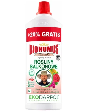 Biohumus do roślin balkonowych 1 litr + 20% gratis