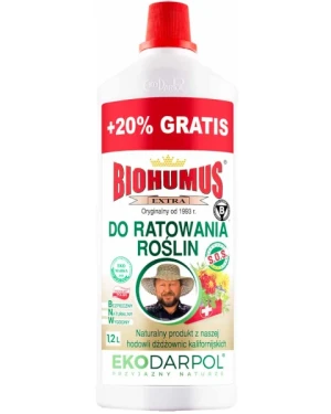 Nawóz SOS do ratowania roślin Biohumus Extra 1 litr 20% gratis