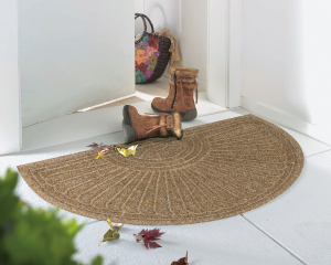 Wycieraczka do butów półokrągła 85 x 55 cm beżowa