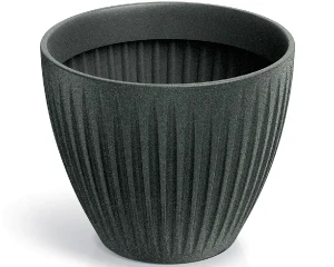 Donica ozdobna grafit 40 cm Latia Round