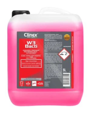 Płyn do dezynfekcji łazienek 5 litrów Clinex W3 Bacti