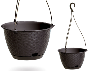 Doniczka wisząca 4,8 l brązowa Ratolla Round W