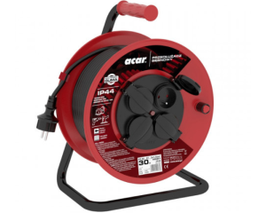 Przedłużacz bębnowy z żyłami 2,5mm² IP44 20m 4 gniazda czarny Acar