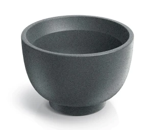 Donica misa na kwiaty szara 40 cm Vemo Round Ethick