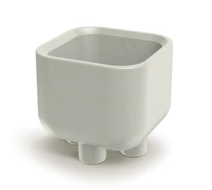 Doniczka na nóżkach kremowa 40 cm Molta Square Foot Ethick