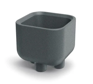 Doniczka na nóżkach kwadrat szara 40 cm Molta Square Foot Ethick
