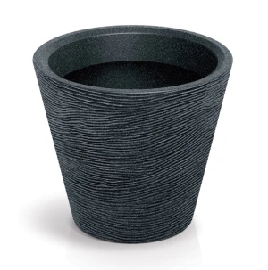 Doniczka dekoracyjna okrągła czarna 40 cm Tubra Round Ethick