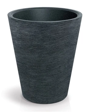 Donica dekoracyjna czarna okrągła 60 cm Tubra Round Ethick